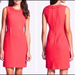 kate spade terry wool frayed pink dress, size 8